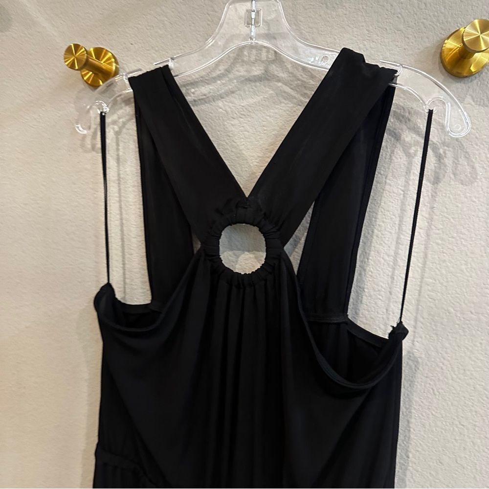 & Other Stories | L | black ring detail wide leg jumpsuit in black tank jumpsuit - Picture 8 of 12